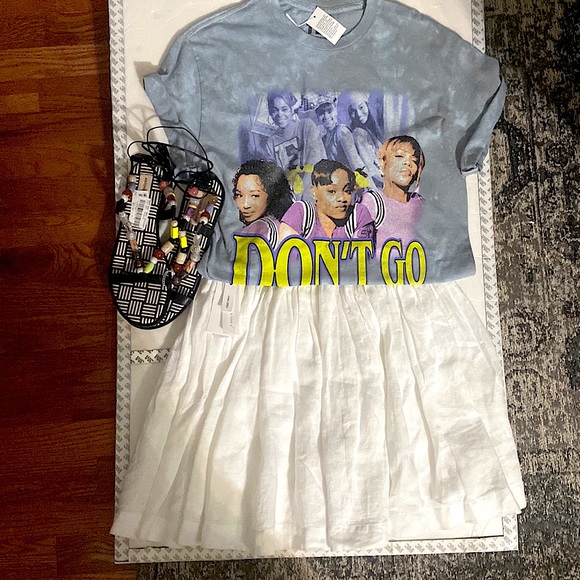 TLC Tie-dyed T-Shirt, “Don’t Go Chasin’ Waterfalls”, Sz. M, 100% Cotton NWT - Picture 4 of 7